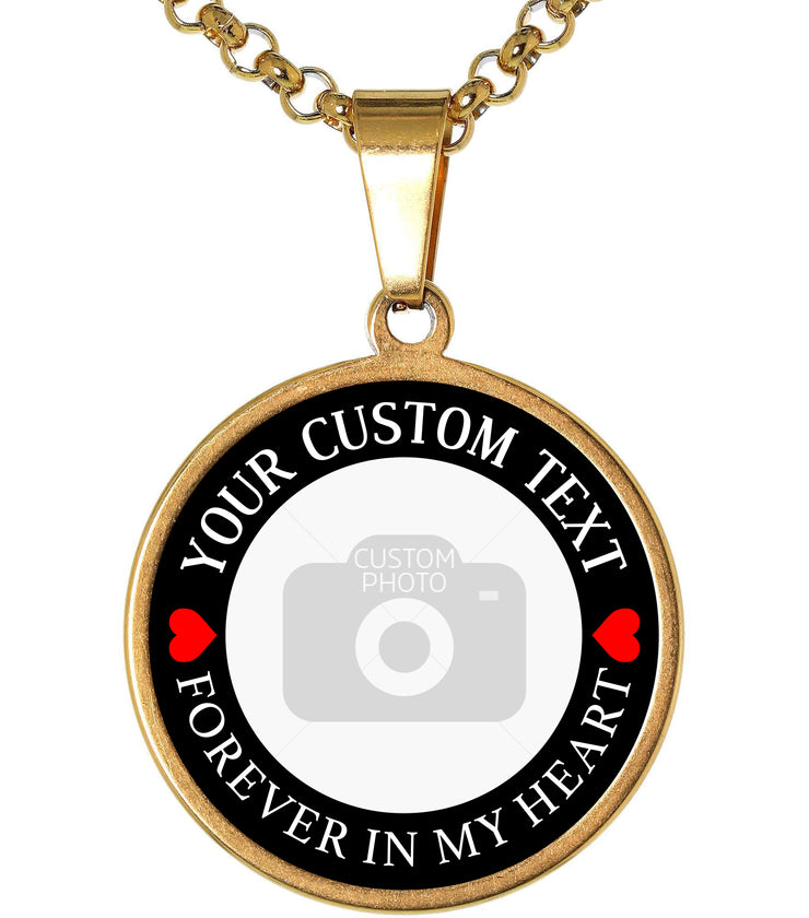 Forever In My Heart - Photo Memorial Necklace