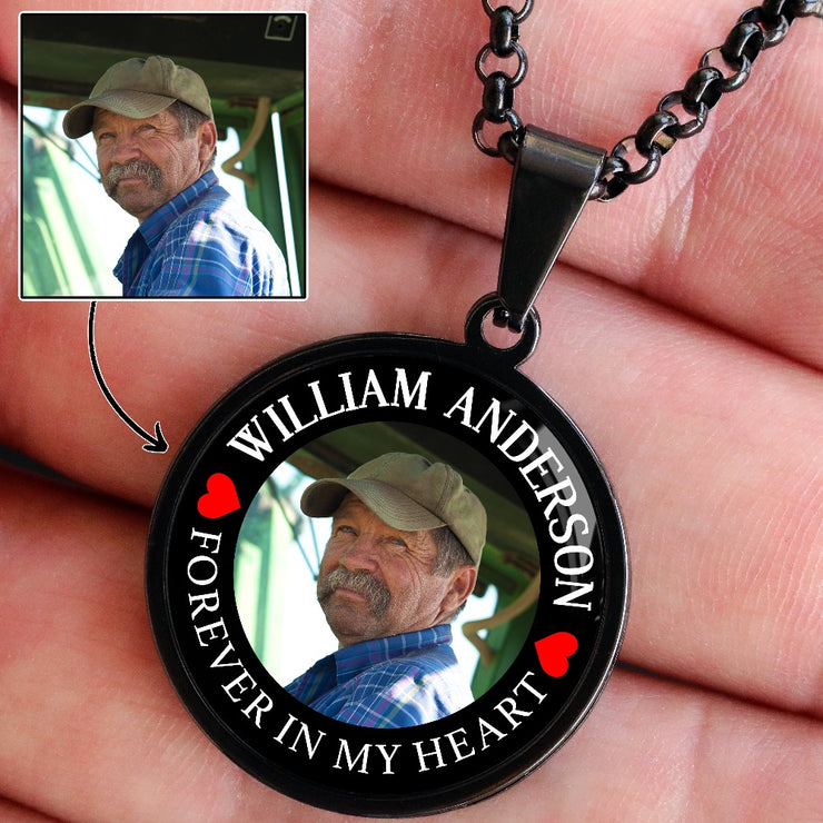 Forever In My Heart - Photo Memorial Necklace