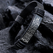 To My Son - Be Brave - Premium Stainless Steel Bracelet