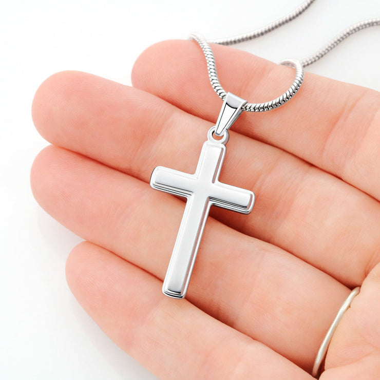 A Mother's Prayer For My Son - Keepsake Message Card & Steel Cross Necklace