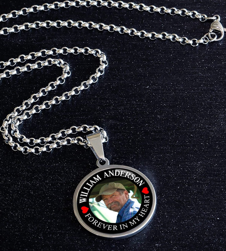 Forever In My Heart - Photo Memorial Necklace