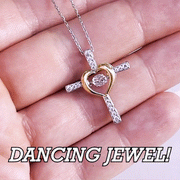 Free Gift Box Included To My Granddaughter - Dancing Jewel Cross Necklace