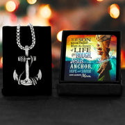 From Mom to Son - Keepsake Card with Anchor Necklace