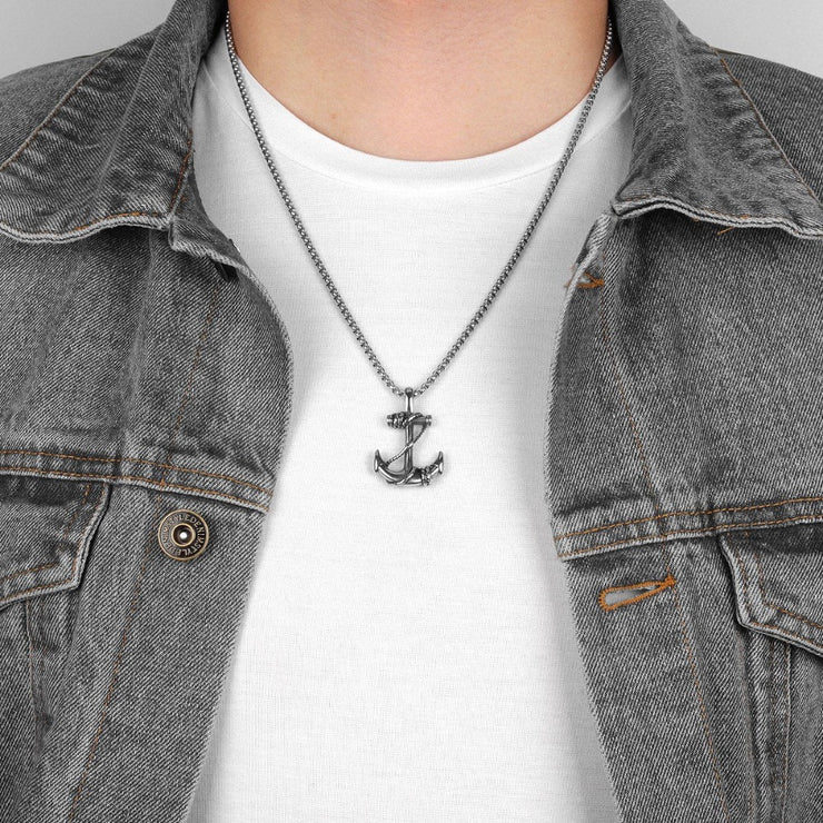 From Mom to Son - Keepsake Card with Anchor Necklace