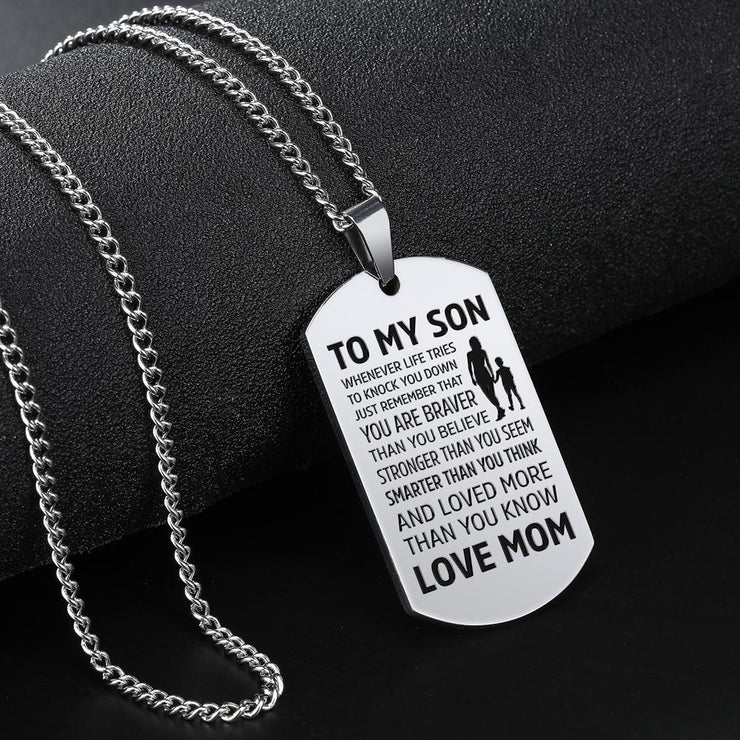 From Mom to Son - Premium Stainless Steel Necklaces