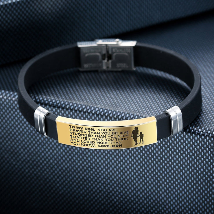 From Mom to Son - Steel & Silicone Bracelets