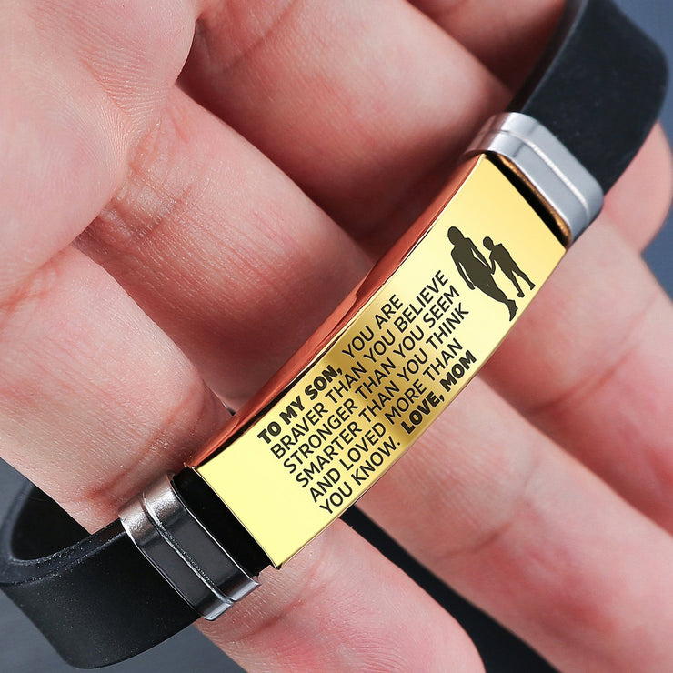 Gold From Mom to Son - Steel & Silicone Bracelets
