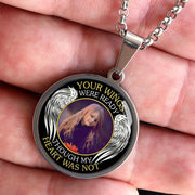  Your Wings Were Ready Memorial Photo Necklace
