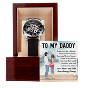 To My Daddy - Openwork Watch with Personalized Message Card