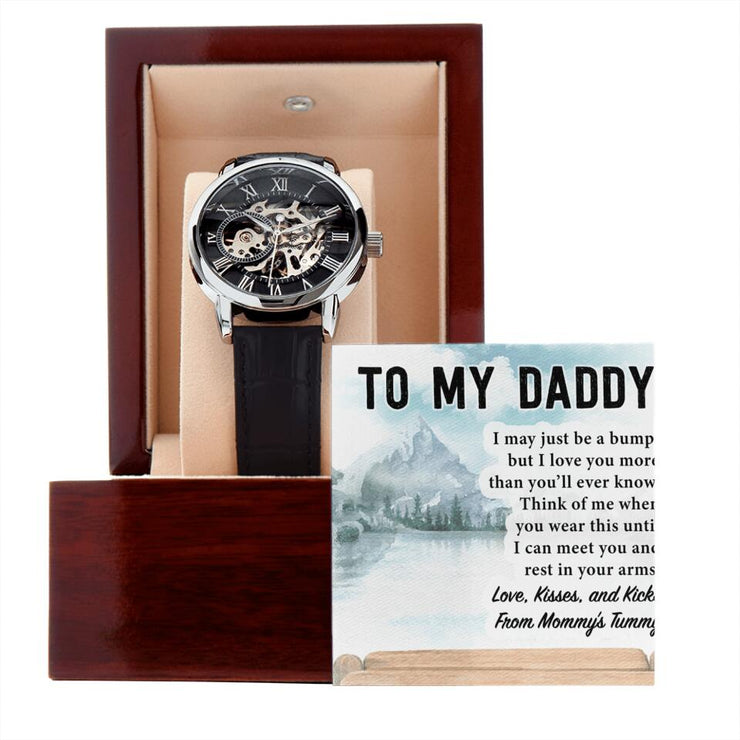 To My Daddy - Openwork Watch with Personalized Message Card