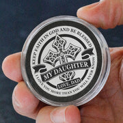 From Dad to Daughter - Be Blessed - Stainless Steel EDC Keepsake Coin