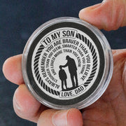 From Dad to Son - Stainless Steel EDC Keepsake Coin