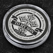 From Dad to Son - Be Blessed - Stainless Steel EDC Keepsake Coin