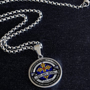 From Dad to Son - Be Blessed - Graphic Medallion Necklace