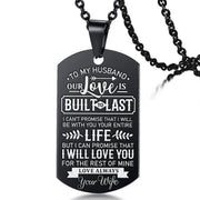 From Wife to Husband - Black Steel Necklace