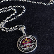From Husband to Wife - Be Blessed - Graphic Medallion Necklace