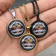 From Husband to Wife - Be Blessed - Graphic Medallion Necklace