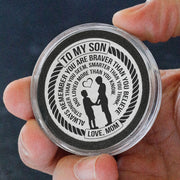 From Mom to Son - Stainless Steel EDC Keepsake Coin