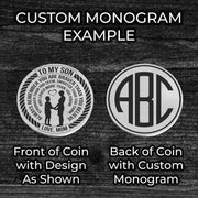 From Mom to Son - Stainless Steel EDC Keepsake Coin