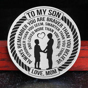 From Mom to Son - Stainless Steel EDC Keepsake Coin