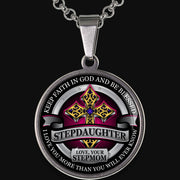 From Stepmom to Stepdaughter - Be Blessed - Graphic Medallion Necklace