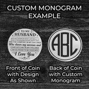 From Proud Wife to Husband - Stainless Steel EDC Keepsake Coin