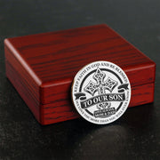 From Mom and Dad to Son - Be Blessed - Stainless Steel EDC Keepsake Coin