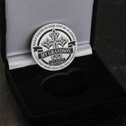 From Grandma to Grandson - Be Blessed - Stainless Steel EDC Keepsake Coin