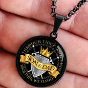 Son & Dad - Together We Stand - Graphic Medallion Necklace