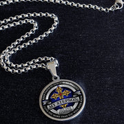 From Stepdad to Stepson - Be Blessed - Graphic Medallion Necklace