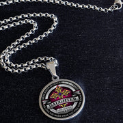 From Mom & Dad to Daughter - Be Blessed - Graphic Medallion Necklace