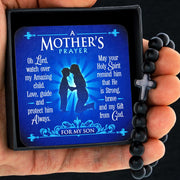 A Mother's Prayer For My Son - Keepsake Card with Stone Cross Bracelet