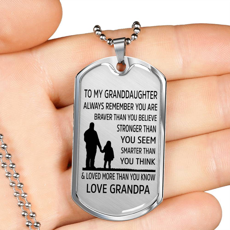 From Grandpa to Granddaughter - Stainless Steel Necklace