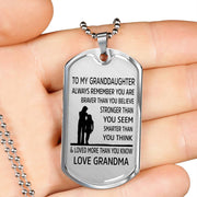 From Grandma to Granddaughter - Stainless Steel Necklace