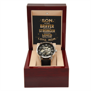 From Mom to Son  - Openwork Watch with Keepsake Message Card