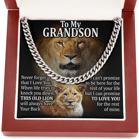 To My Grandson - Cuban Link Chain Necklace