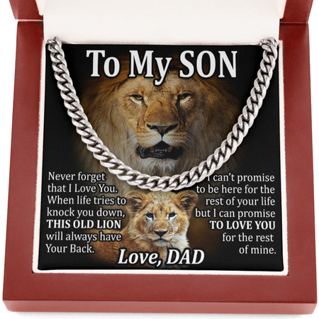 Dad to Son - Cuban Link Chain Necklace