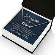 From Mom to Daughter - Custom Name Necklace with Keepsake Message Card