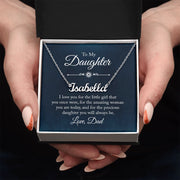 From Dad to Daughter - Custom Name Necklace with Keepsake Message Card
