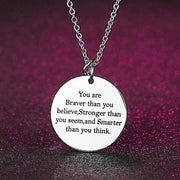 'Braver Than You Believe' Personalized Necklace