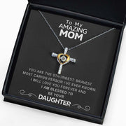 Free Gift Box Included From Daughter to Mom - Dancing Jewel Cross Necklace