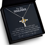 Free Gift Box Included To My Soulmate - Dancing Jewel Cross Necklace