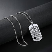 From Mom to Son - Be Brave V1 - Stainless Steel Necklace