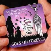 From Mom to Son - Keepsake Card with Wing Necklace
