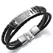 From Nana to Grandson - Steel & Leather Style Bracelet