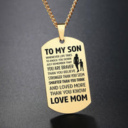 Gold Stainless From Mom to Son - Premium Stainless Steel Necklaces