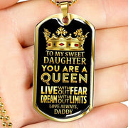 Gold Stainless Perfect Gift from Daddy to Daughter