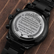 To My Grandson - My Cherished Chapter - Engraved Watch