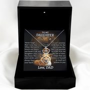 Luxury Gift Box with LED From Dad to Daughter - Dancing Jewel Crown Necklace