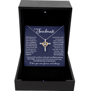 Luxury Gift Box with LED To My Soulmate - Dancing Jewel Cross Necklace